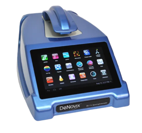 Espectrofotometro de microvolumenes con modo cubeta DeNovix DS-11+