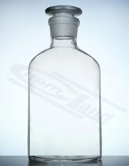 Frasco para reactivos incoloros con tapa esmerilada en vidrio borosilicato Glassco