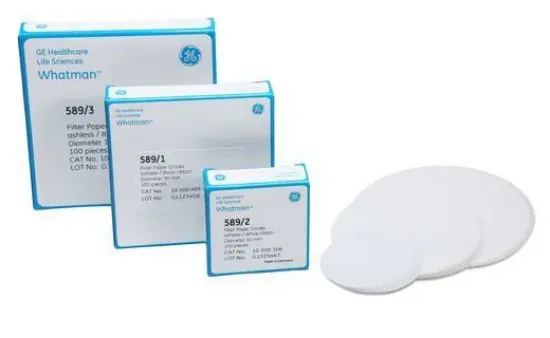 Papeles de filtro cuantitativo Whatman, Grado 589/2 x 100u.