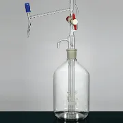 Bureta automática con robinete PTFE y frasco de vidrio Glassco