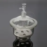 Desecador con llave para vacio y placa porosa marca Glassco