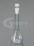 Matraz aforado con tapa de vidrio Glassco