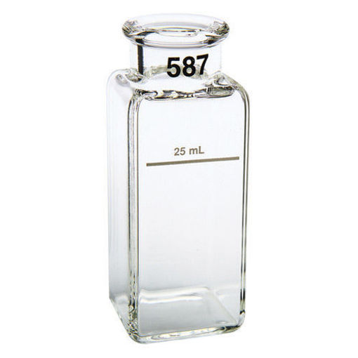 Celda de muestra 1" Square Glass  25mL x 2u.