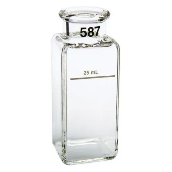 Celda de muestra 1" Square Glass  25mL x 2u.