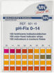 Tiras de pH rango 0-14 x 100u.