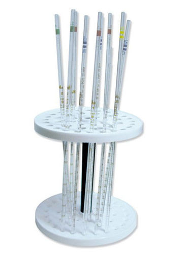 Soporte vertical para 28 pipetas de vidrio