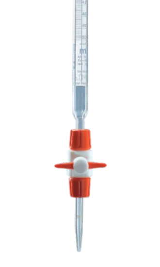 Bureta compacta SCHELLBACH con llave PTFE