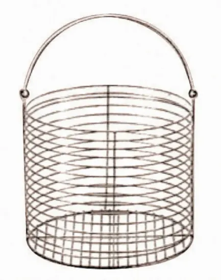 Cesto redondo de alambre galvanizado