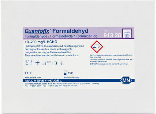 Tiras reactivas semicuantitativas QUANTOFIX formaldehído x 100u.