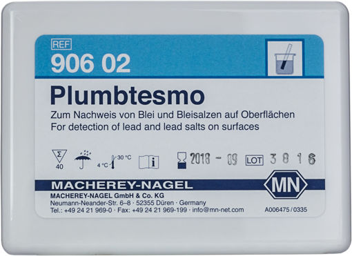 Papel de prueba cualitativo Plumbtesmo para plomo: 5 mg / L Pb²⁺ x 40u.