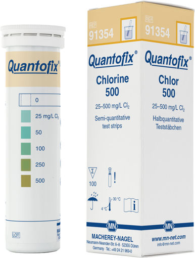 Tiras semicuantitativas QUANTOFIX Chlorine 500 x 100u.