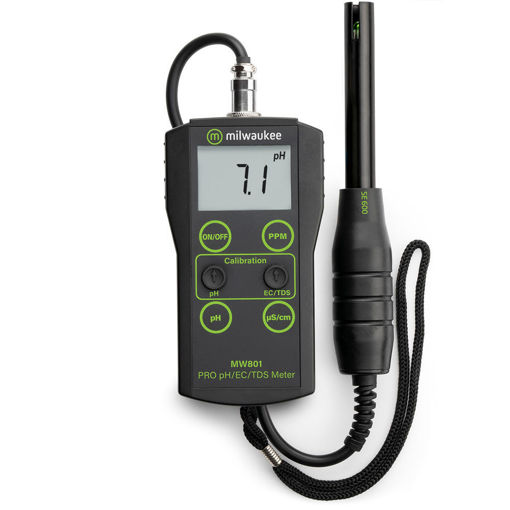 Medidor de pH, Conductividad y TDS de rango bajo MW801 PRO con ATC