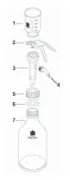 Equipo de filtración para frasco GL45 (soporte de acero inox.)