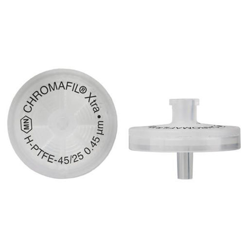 Filtros de jeringa, etiquetados, CHROMAFIL® Xtra H-PTFE, 25 mm, 0,45 μm x 100u.