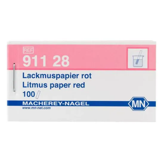 Papel indicador de pH 5.0-8.0 cualitativo, en tiras, tornasol rojo x 100u.