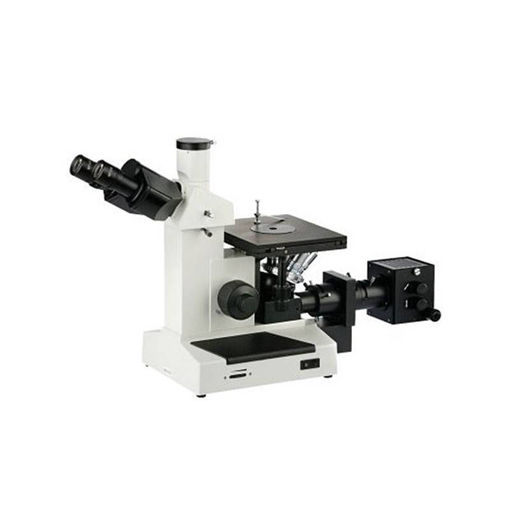Microscopio Trinocular Metalográfico Inv XJL-17AT Ópt Plana