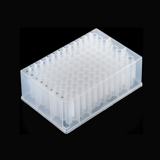 Placa de 96 pocillos fondo redondo (2ml por pocillo) libre de RNasa, DNasa, DNA e inhibidores de PCR x 5u.