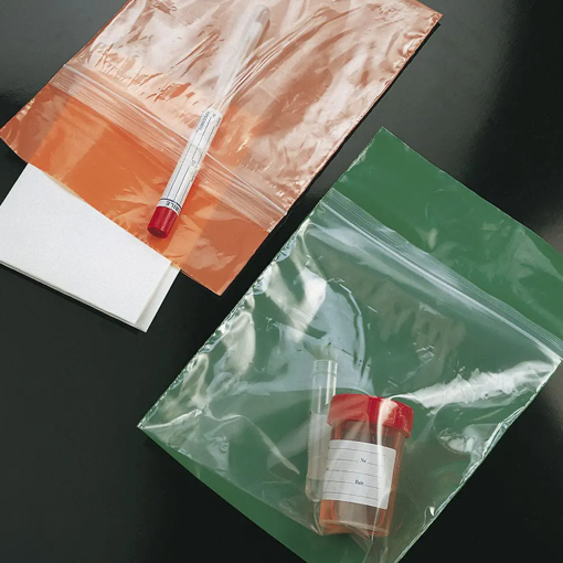 Bolsas canguro para muestras, color naranja x 2000u.