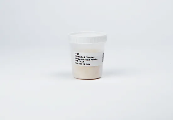 Aditivo para extracción de gliadina para chocolate oscuro, cocoa y tanino