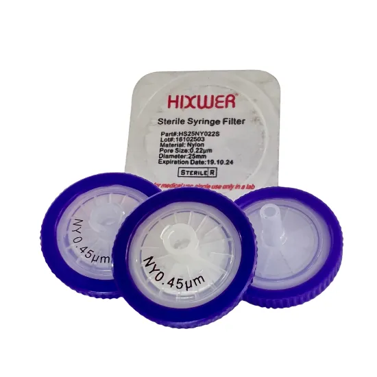 Filtro de Jeringa de Nylon No estéril de Ø25 mm x 100u.
