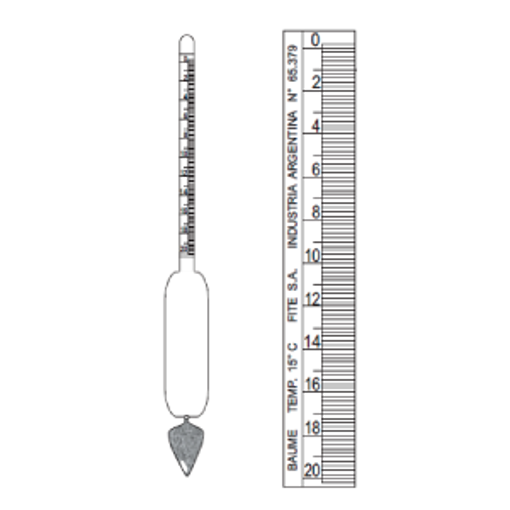 Areometro Baume - Densimetro