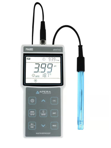Phmetro portátil pH/mV/Temperatura con almacenamiento GLP PH400S