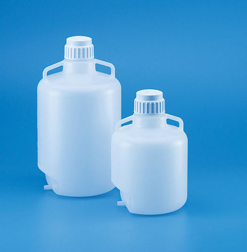 Bidon autoclavable LDPE de grado médico con salida inferior