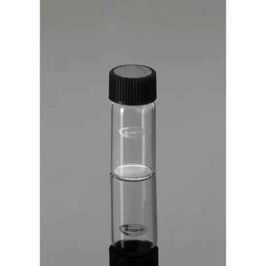 Tubos de cultivo incoloros fondo plano ASTM E-438 tapa rosca PP revestimiento PTFE x 10 u.