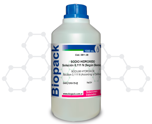 SODIO HIDROXIDO 0,111 N (Según Dornic) x 1000 mL