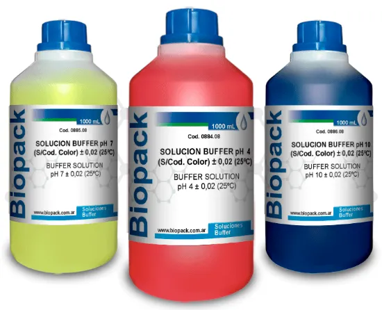 SOLUCION BUFFER pH-4 ROJO x  500 mL