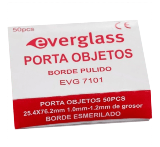 Portaobjeto Borde Esmerilado x 50u.