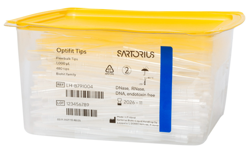 Tip/punta Optifit 10- 1000µl. No estéril a granel FlexiBulk 480u