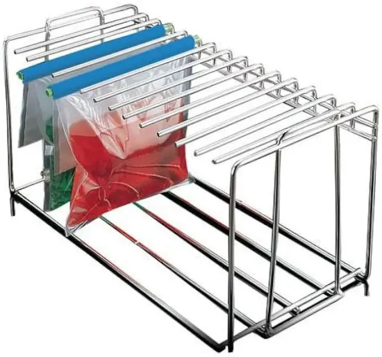 Gradilla para 14 bolsas para homogeneizadores Stomacher x 2u.