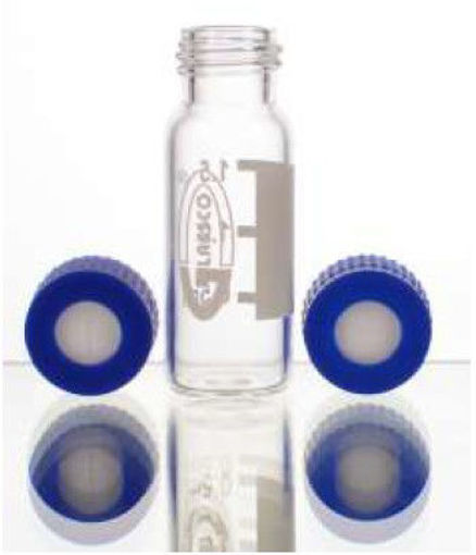 Viales para cromatografía SCREW NECK tapa a rosca 2ml graduados x 100u.