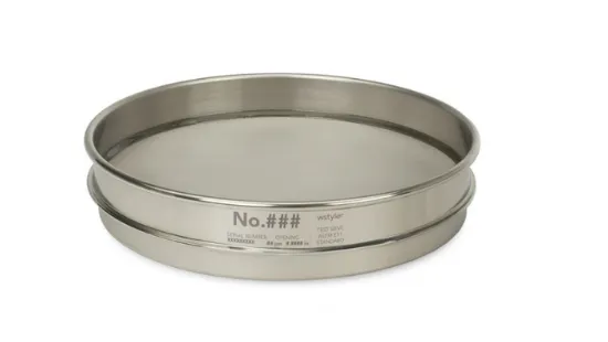 Tamiz Ø 8'' Acero inoxidable half height con certificado ASTM E-11