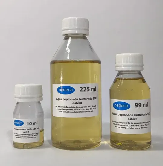 Agua Peptonada bufferada ISO estéril x 10u.