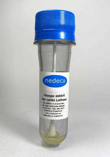 Hisopos estériles con agua peptonada x 10u.