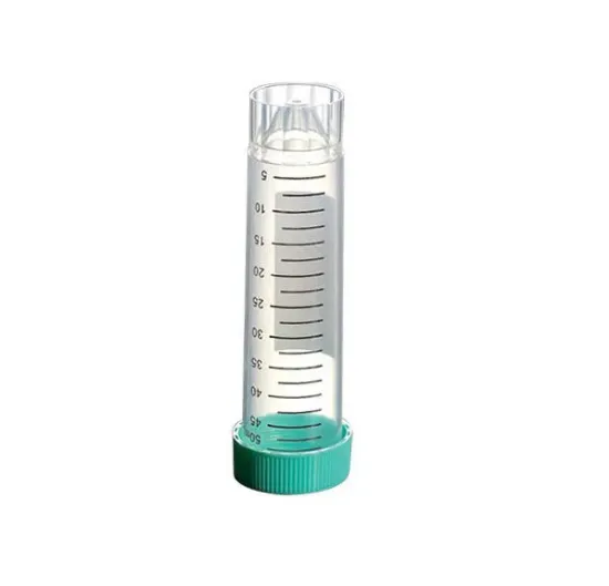 Tubo cónico y graduado 50ml con faldon autoportante, estéril y libre de DNasa/RNasa x 25u.