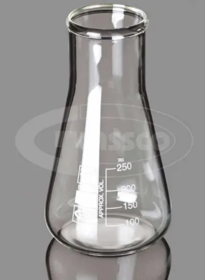 Erlenmeyer graduados con boca ancha x 250 ml