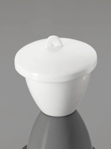 Crisol de Porcelana forma alta con tapa Glassco