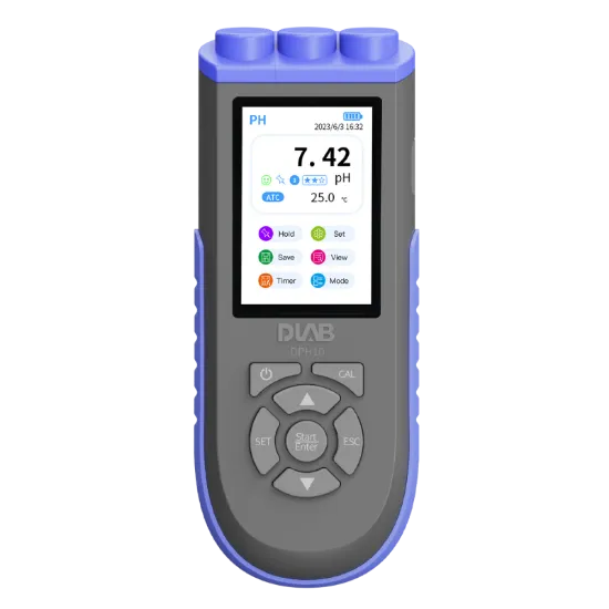 Medidor multiparamétrico portátil DPC10 para pH / MV / ORP / Conductividad / TDS / SAL / RES / Temp