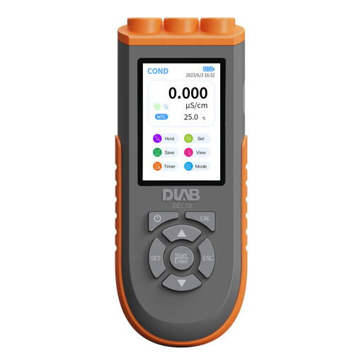 Medidor portatil de conductividad DEC10 Cond/TDS/Sal./Res. con celda de cond. DCON201T