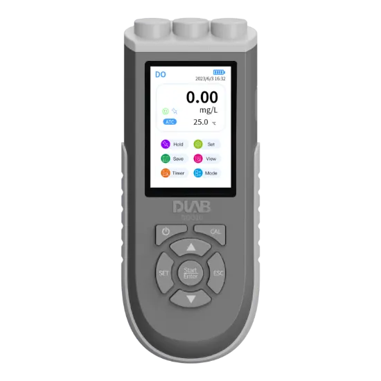 Medidor portátil de oxígeno disuelto DDO10 OD/Temp con electrodo DDO01-2M-H