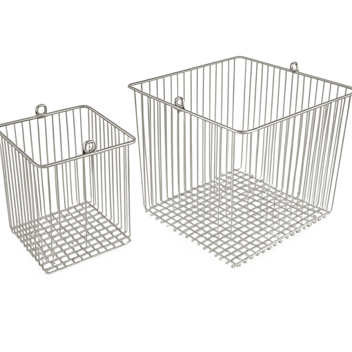 Cesto cuadrado de alambre galvanizado