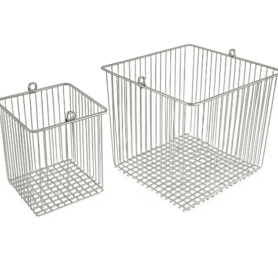 Cesto cuadrado de alambre galvanizado