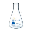 Erlenmeyer de vidrio borosilicato con boca estrecha