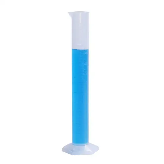 Probeta de polipropileno graduada base hexagonal