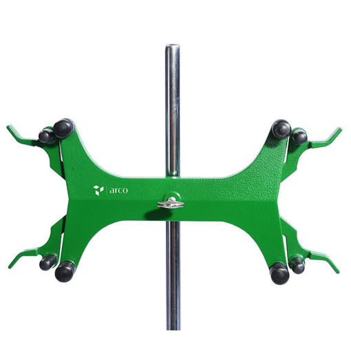 Abrazadera para bureta de metal tipo Fisher doble para 2 buretas