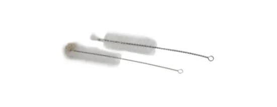 Cepillo pequeño de cerdas naturales para tubos de ensayo