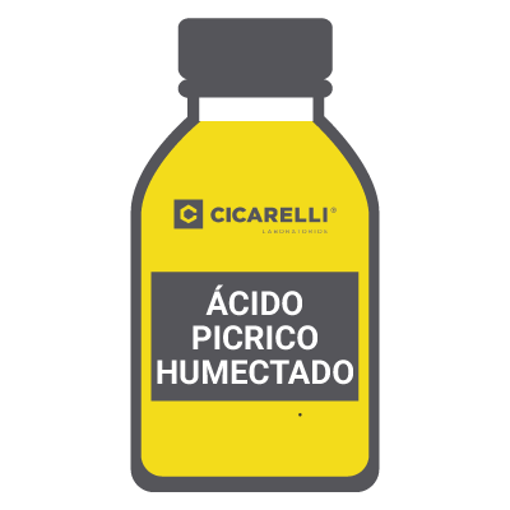 Acido Picrico Humectado Con 30% De Agua Pro-Análisis x 100Gr. CAS 88-89-1